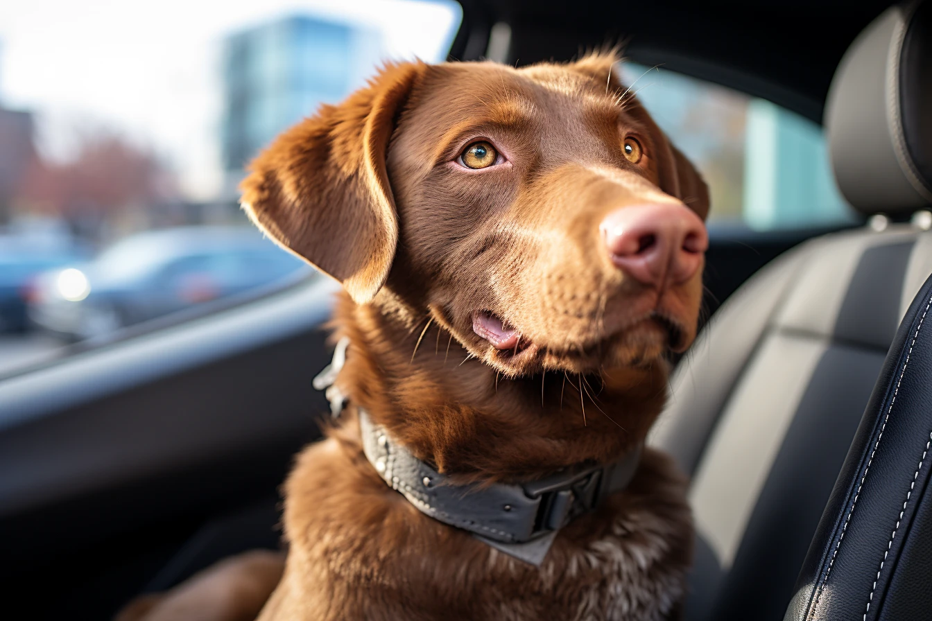 Tesla Model Y Dog Car Seat Belt for Chesapeake Bay Retrievers